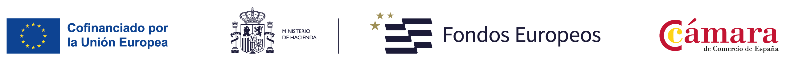 Logotipos institucionales FEDER, Oficina Acelera Pyme, Cámara Castellón y Fondos Europeos